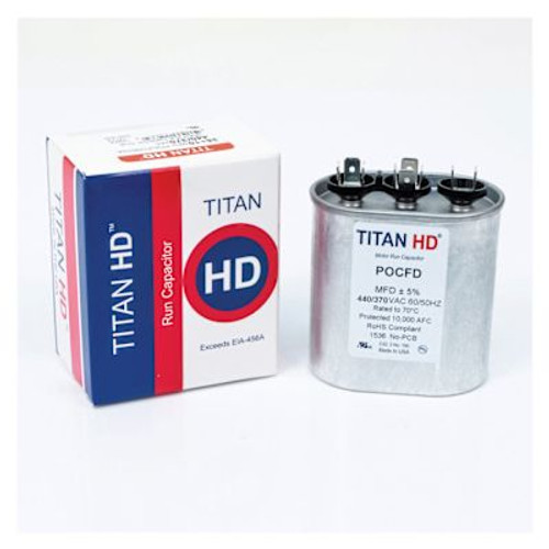 Packard Titan Hd Run Capacitor 35+10 Mfd 440/370 Volt Oval, Box Of 5