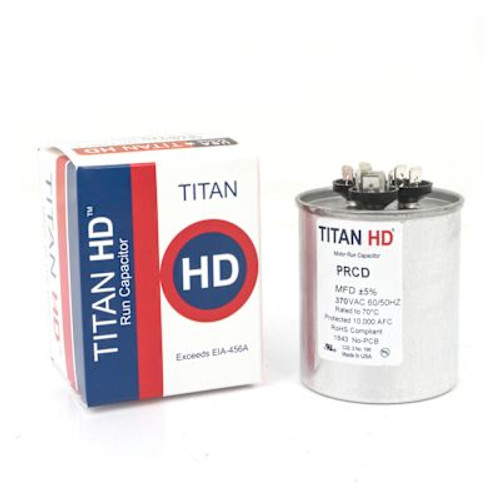 Packard Titan Hd Run Capacitor 80+10 Mfd 370 Volt Round, Box Of 5