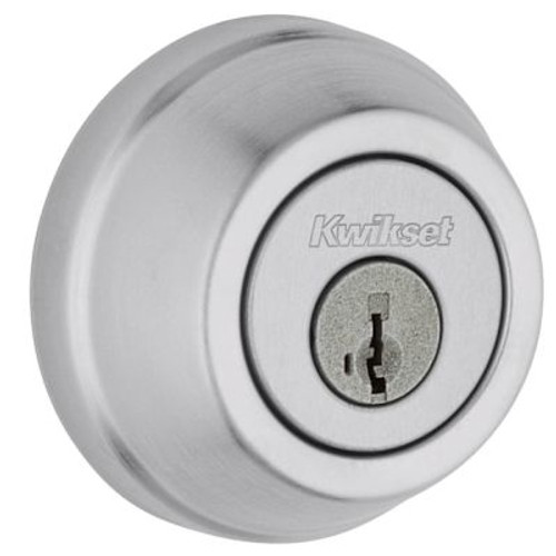 Kwikset Gatelatch Featuring Smartkey, Keyed Both Sides, Satin Chrome