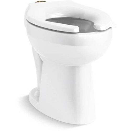 Kohler Highcliff Ultra Floor-Mount Top Spud Antimicrobial Flushometer Bowl