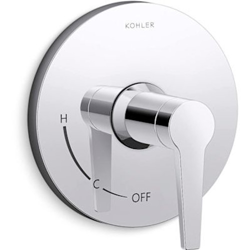 Kohler Pitch Rite-Temp Valve Trim Polished Chrome