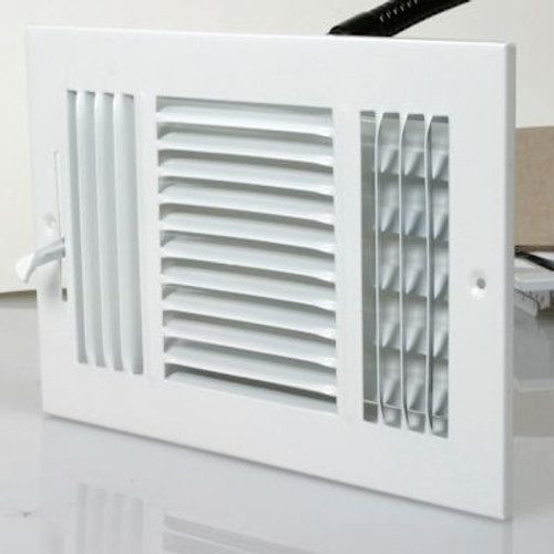 10 In. X 6 In. Three-Way Sidewall Register
