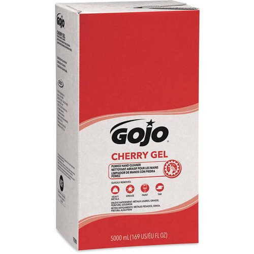 Gojo Cherry Gel Pumice Hand Cleaner, 5000 mL Heavy Duty Hand Cleaner Refill For Gojo PRO Tdx Dispenser Case Of 2