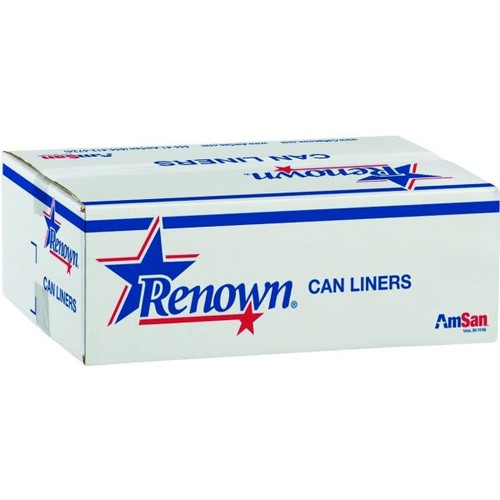 Renown Can Liner, 12-16 Gal., 6 Mic, High-Density, Natural, 24" X 33", Case Of 1000