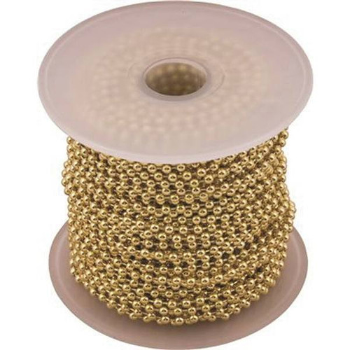 SATCO 1/8 In. Beaded Chain W/ 100 Ft. Spool (Brass)