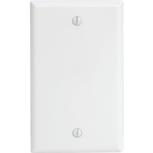 Leviton 1-Gang Blank Wall Plate, White