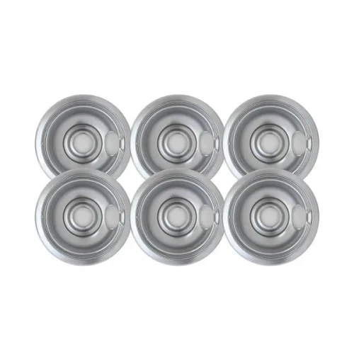 Universal 6" Chrome Drip Bowl, Package Of 6