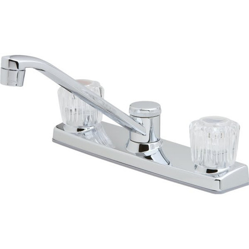 Pfister 2 Handle Kitchen Faucet, 1.8 Gpm, Chrome, Acrylic Handles