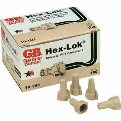 Gardner Bender Hex-Lok Wire Connector Tan Package Of 100