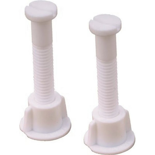 ProPlus 7/16 In. X 2-1/4 In. Toilet Seat Bolts Plastic White, Display Bag Package Of 2