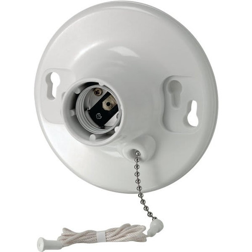 Leviton Plastic Pull-Chain Lampholder