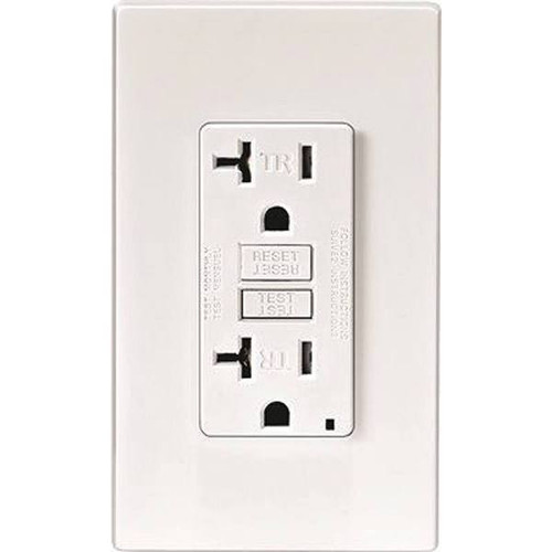 Leviton 20a 125v Nema 5-20r 2-Pole Tamper-Resistant Duplex Gfci Receptacle Ivory