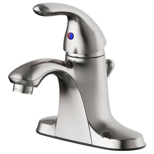 Seasons Anchor Point 1.2 GPM Centerset High-Arc Bathroom Faucet With Pop Up Drain, Brushed Nickel