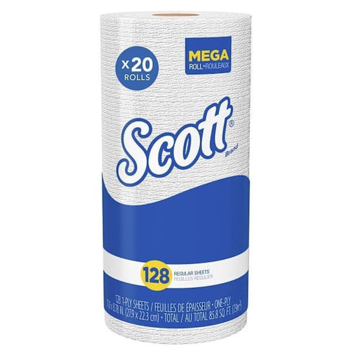 Scott Kitchen Standard Paper Towels With Absorbency Pockets, 20 Rolls-Case