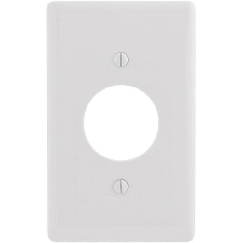 Hubbell 1-Gang 1.40 In Opening Wall Plate - White