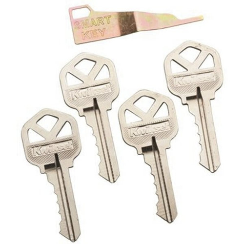 Kwikset Silver Smartkey Security Cut Keys With Re-Key Tool, 4-Pack