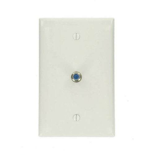 Leviton 1-Gang Midway Catv Wall Plate, White