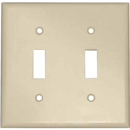 Leviton Ivory 2-Gang Toggle Wall Plate
