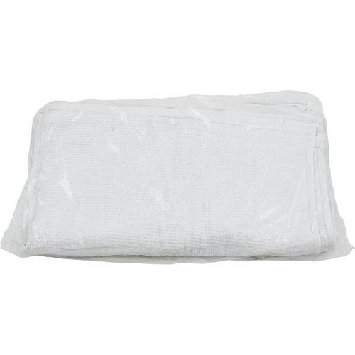 28 Oz 16" X 19" White Bar Towel Terry, Case Of 20