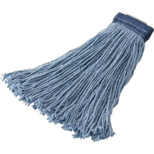 Rubbermaid Commercial Dura PRO 16 Oz. Cotton Blend Wet Mop Head, Cut-End, 1 In. Headband, Blue, 12-Case