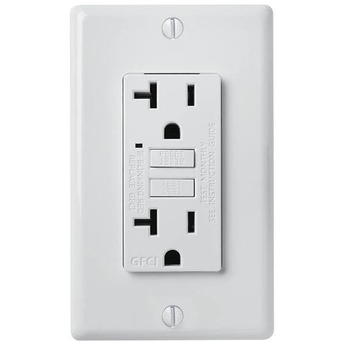 Faith 20a 125v Gfci Outlet W/ Self-Test And Wall Plate (White) (10-Pack)