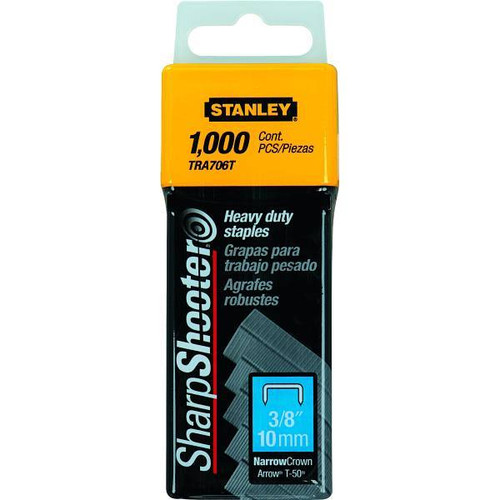 Stanley 3/8 In Leg X 1-51/64 In Crown Heavy-Duty Staples Package Of 1000