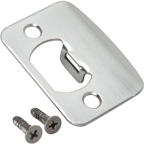 Kwikset Satin Nickel 1/4in. Full Lip Round Corner Strike