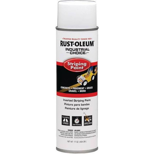 Rust-Oleum Inverted Striping Spray Paint, 18 Oz, Flat White