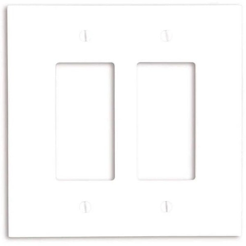 Leviton White 2-Gang Decorator/Rocker Wall Plate 1-Pack