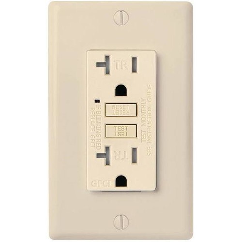 Faith 20a 125v Gfci Tamper-Resistant Duplex Outlet, Ivory, Package Of 10