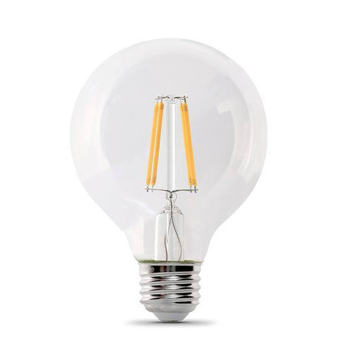 FEIT Electric G25 3.8 Watt 2700k E26 Base Clear Filament LED Bulb (12-Pack)