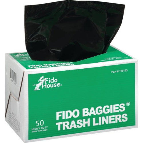 Fido House Fido Baggies 13-Gallon Pet Waste Liners, Package Of 50