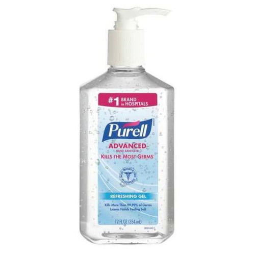 Purell Advanced Hand Sanitizer Refreshing Gel Clean Scent 12 Oz. Case Of 12