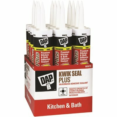 Dap 10.1 Oz. Kwik Seal Plus Kitchen And Bath Caulk (White) (12-Count)