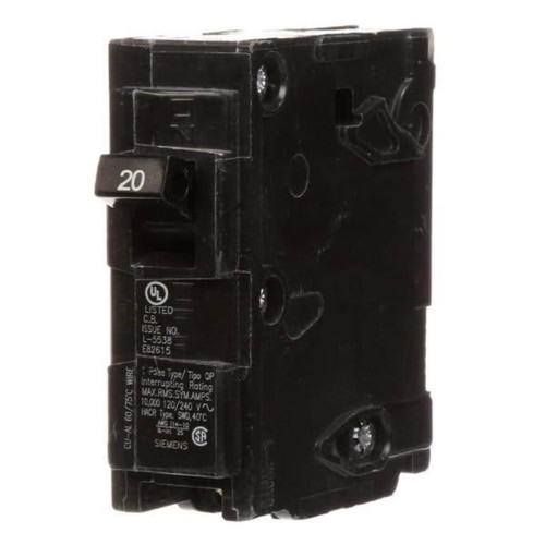 Siemens 20 Amp 120/240 Volt 1-Pole Interchangeable Circuit Breaker