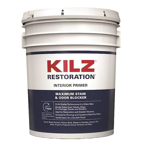 Kilz Restoration Interior Primer, Sealer, And Stain Blocker, White, 5 Gallon