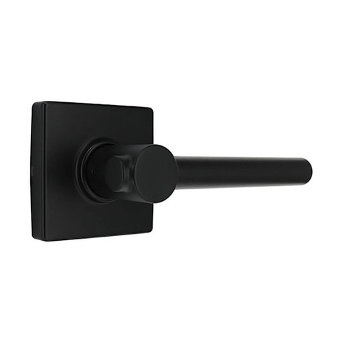 Shield Security Straight Square Rose Keyless Passage Door Lever In Matte Black