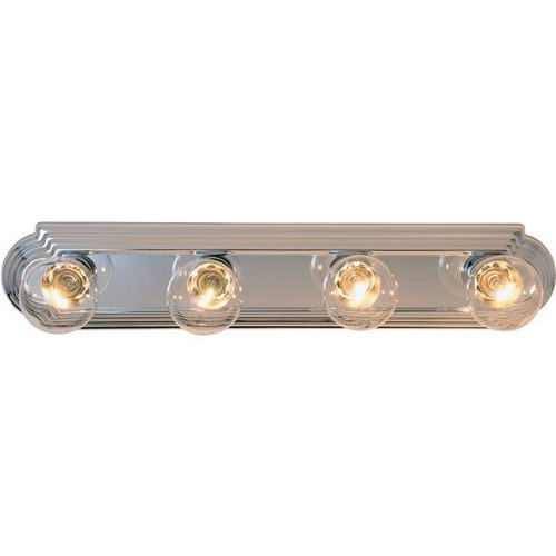 24" Beveled Edge 4-Light Vanity Strip Polished Chrome