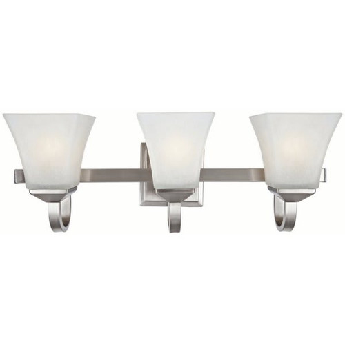 Design House Torino 3-Light Satin Nickel Vanity Light 245916