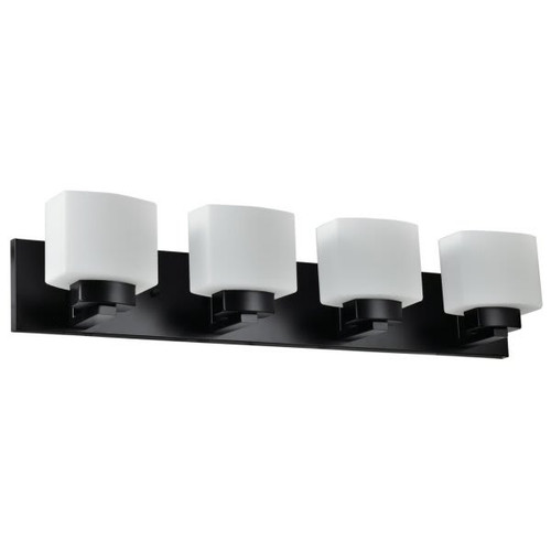 Design House Dove Creek 32 In. 4-Light Bath Vanity Fixture Matte Black
