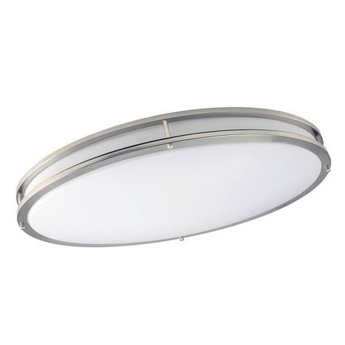 Seasons Led 32 In. Oval Ceiling Fixture In Brushed Nickel