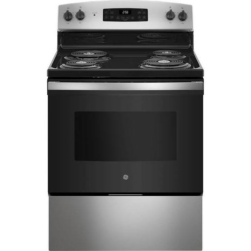 GE ENERGY STAR 30 In. 5.0 cu. ft. Coil Electric Freestanding Range, Self-Clean, Stainless Steel