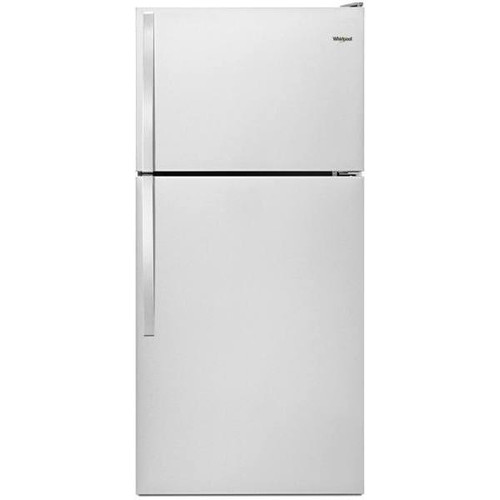 Whirlpool ENERGY STAR 18 cu. ft. 30 In. W Top Freezer Refrigerator, Monochromatic Stainless Steel, ADA