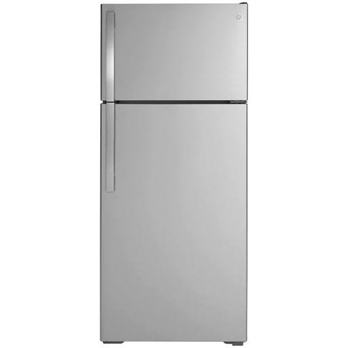 GE ENERGY STAR 17.5 cu. ft. 28in. Top Freezer Refrigerator, Stainless Steel