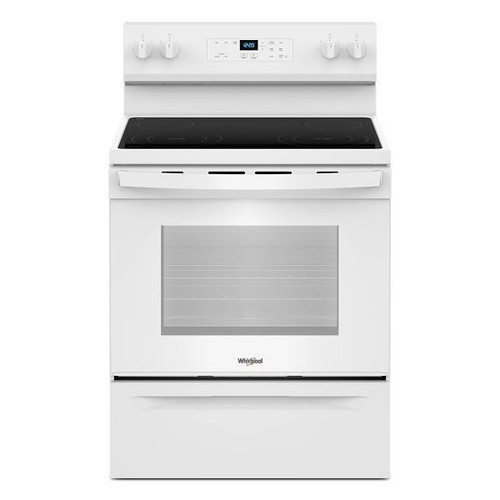 Whirlpool ENERGY STAR 30 In. 5.3 cu. ft. Smooth Electric Freestanding Range, Manual Clean, White