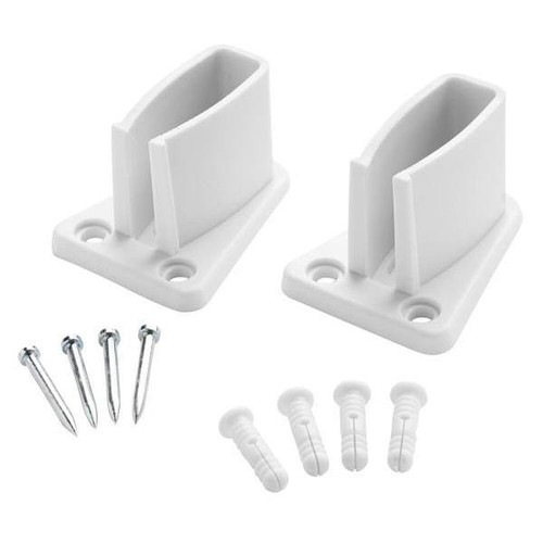 Everbilt Fixed Mount Wall Bracket For Fixed Rod Shelving (2-Pack)