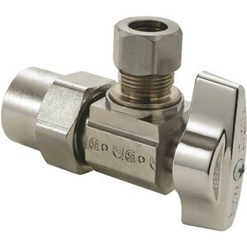 Brasscraft 1/4-Turn Angle Ball Stop, 1/2 In Nom Cpvc Inlet X 3/8 In Od Comp