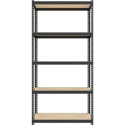 Space Solutions 5-Tier Steel Garage Storage Shelving Unit (Black) (30 In. W X 60 In. H X 12 In. D)