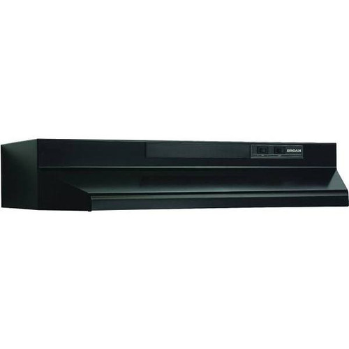 Broan-Nutone 30 In. Black 230 Max Blower CFM Convertible Range Hood W/ Light