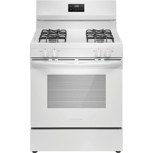 Frigidaire 30" 5.1 Cu. Ft. 4-Burner Freestanding Gas Range With Even Baking Technology, White
